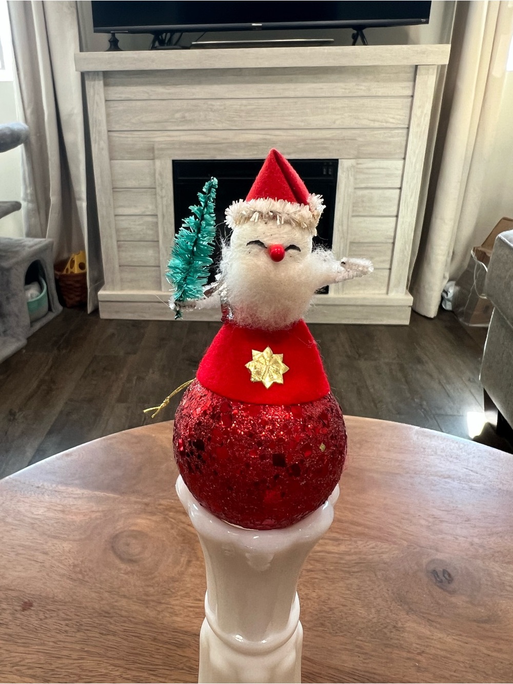 Vintage Japan Santa Ornament